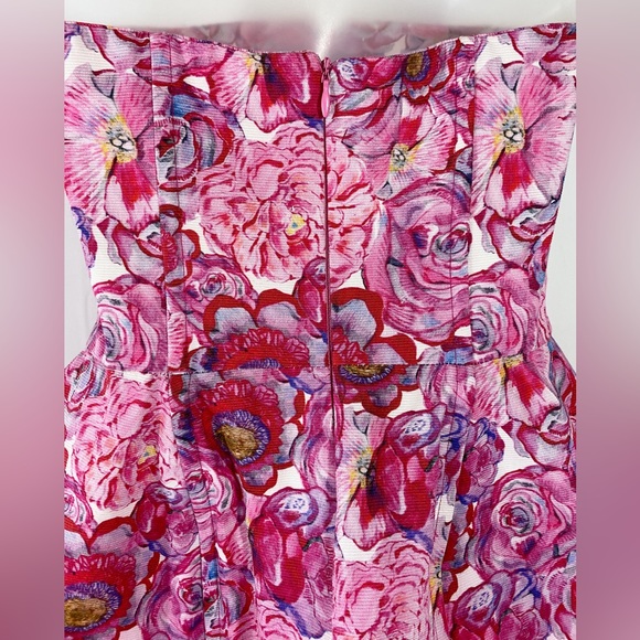 TOPSHOP | Rose Print Lantern Dress - Picture 7 of 13